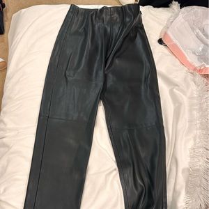 Black leather Zara pants. Size small